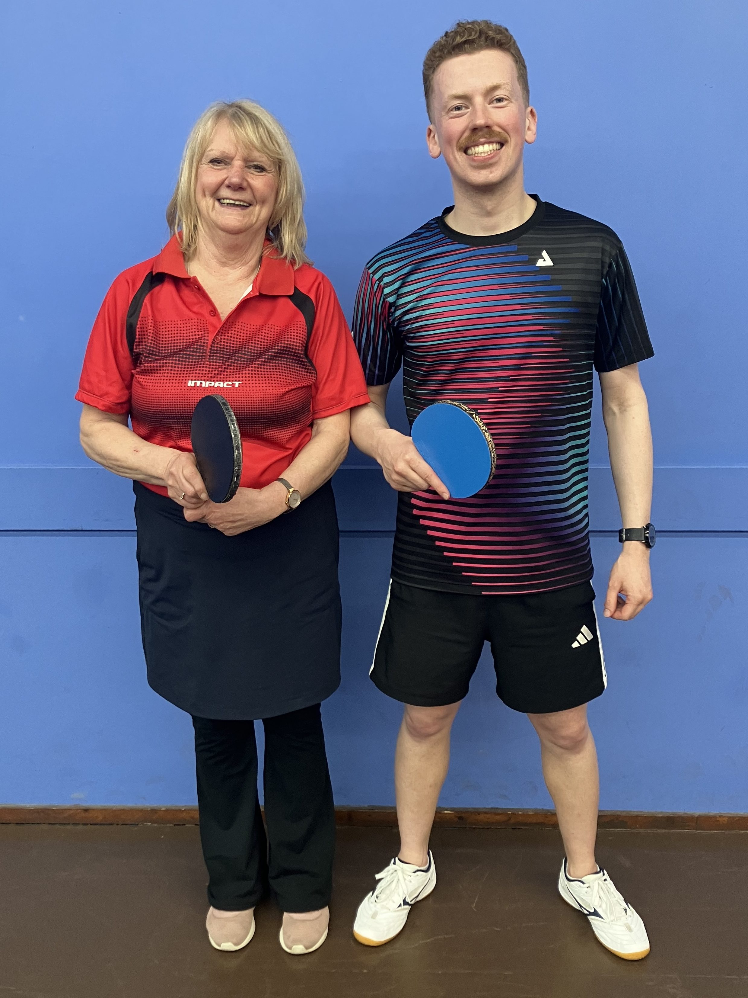 Mixed Doubles Winners: Gaynor Fisher and Andrew Stainton